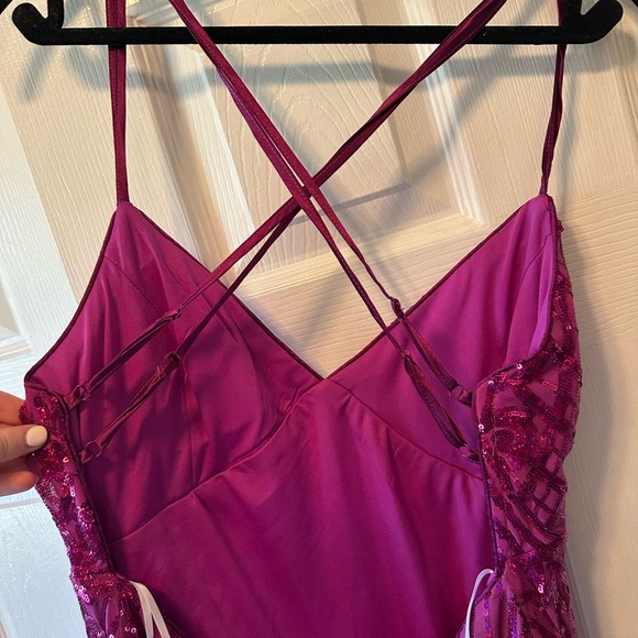 Lulu's Fuchsia Sequin Dress - Picture 7 of 7